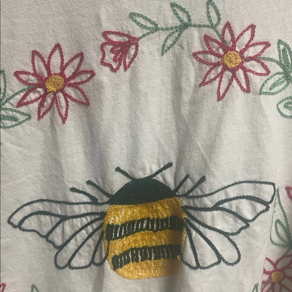 We The Free White Long Sleeve Tee with Nature & Insect Prints - Picture 4 of 4